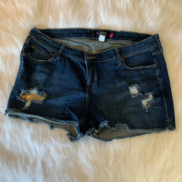 torrid Pants - Torrid Jean Shorts Distressed Look Size 16
